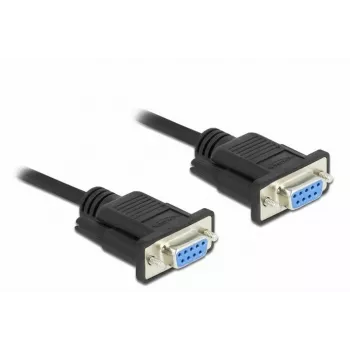 Serielles Kabel DeLOCK 86605 Schwarz 2m RS-232 Sub-D9
