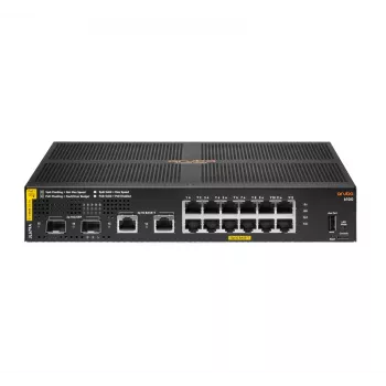 HPE Aruba Networking 6100 12G Class4 PoE 2G/2SFP+ 139W Managed L3 Gigabit Ethernet (10/100/1000) Power over Ethernet (PoE) 1U Schwarz