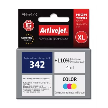 Activejet AH-342R Tinte (Ersatz für HP 342 C9361EE; Premium; 21 ml; Farbe)