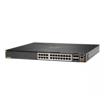 Hewlett Packard Enterprise HPE Aruba 6300M - Switch - L3 - managed - 24 x 1/2,5/5/10GBase-T + 4 x 1 Gigabit / 10 Gigabit / 25 Gigabit / 50 Gigabit SFP56 (Uplink / Stacking) - Front