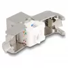 DeLOCK Keystone-Modul RJ45-Buchse auf LSA Kat.6A mit LED Silber-Weiß