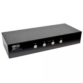 EATON TRIPPLITE 4-Port DisplayPort KVM Switch mit Audiokabeln und USB 3.0 SuperSpeed Hub (B004-DPUA4-K)
