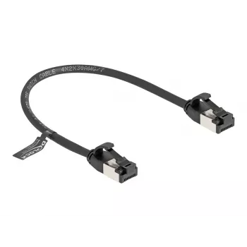 Netzwerkkabel DeLOCK RJ45 Kabel Stecker auf Stecker Cat.8.1 0,25 m Schwarz
