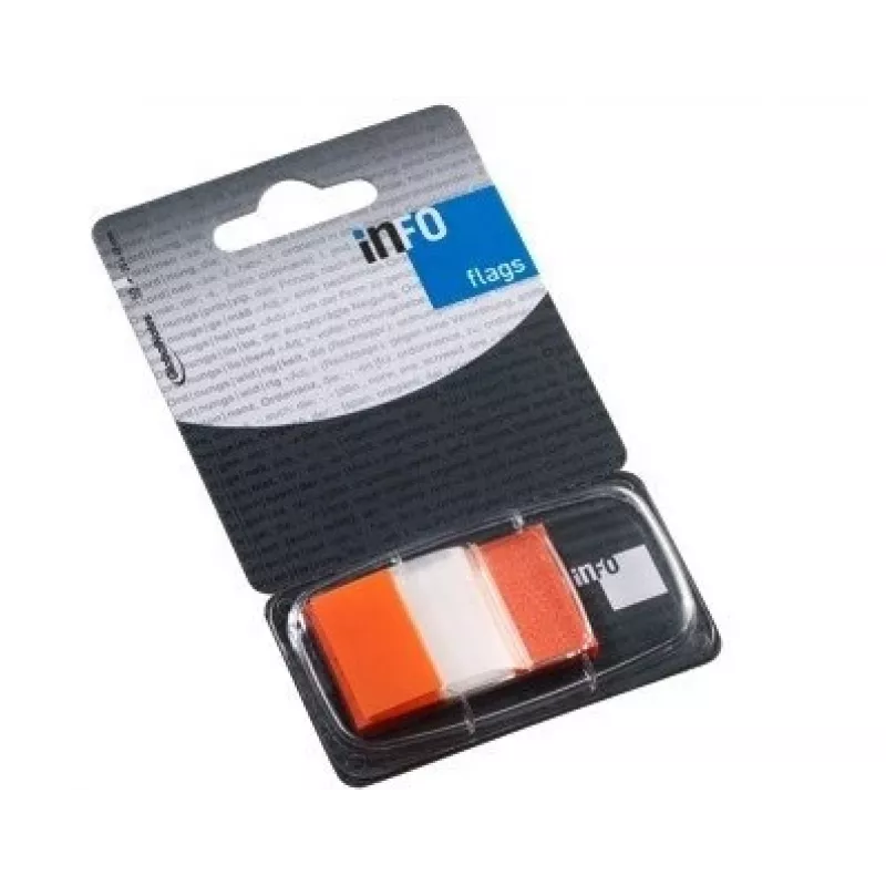 Paper-index Global Notes, 25x43mm, orange, Kunststoff (1x50) 0718-205