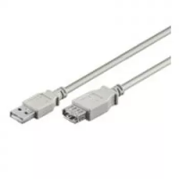 Wentronic Goobay USB 2.0 Hi-Speed Verlängerungskabel, Grau, 0,3 m - USB 2.0-Stecker (Typ A) > USB 2.0-Buchse (Typ A) (68621)