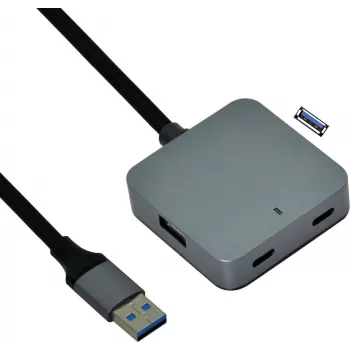 USB Hub VALUE 12.99.1124 USB 3.2 Gen 1 Typ-A Schwarz 5 m
