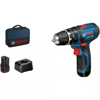 Bosch GSB 12V-15 Professional 1300 RPM Schwarz, Blau