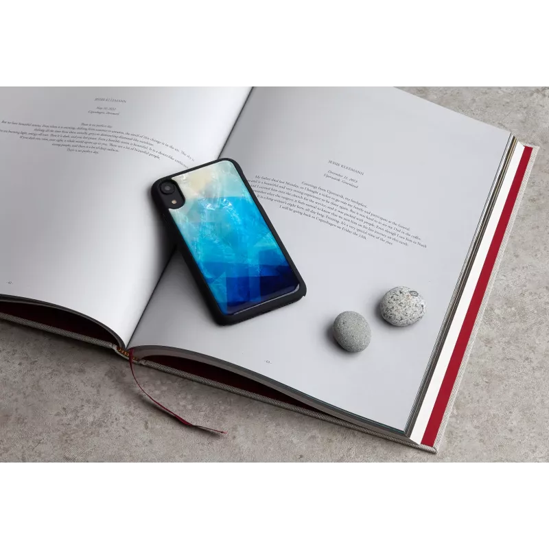 iKins Handyhülle für iPhone XR – blau see außen, schwarz innen