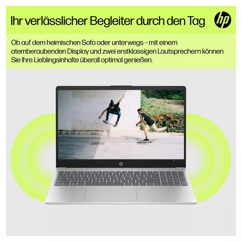 HP 15-fd0611ng Notebook 39,6 cm (15.6) 1920x1080 - Intel N100 - 128GB Flash - HDMI/USB-C - Windows 11 Home - Silber (B94ZNEA)