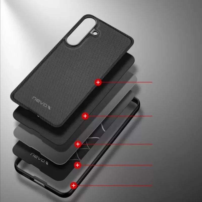 nevox StyleShell NYLO - Samsung Galaxy S25 FE schwarz (2576)