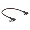 USB-Kabel DeLOCK EASY-USB 2.0 Typ-A-Stecker auf Typ-C-Stecker abgewinkelt 0,2 m schwarz