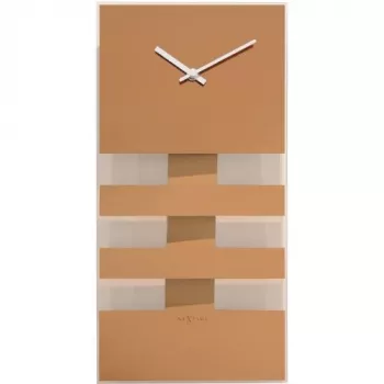 NeXtime Wanduhr 2855co Bold Stripes, 38x19 cm, Wand, Kupfer