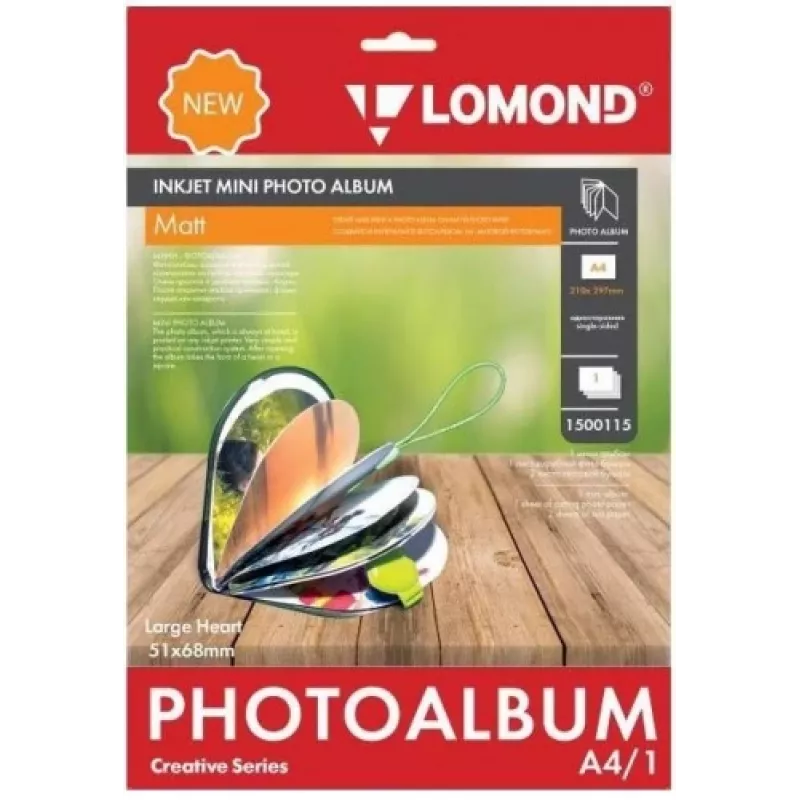 Lomond Inkjet Mini Album Large Heart Matt 51x68mm (Groß)
