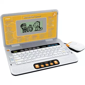 VTech Schulstart Laptop E für Kinder von 6–8 Jahren, silber, interaktives Lernspielzeug