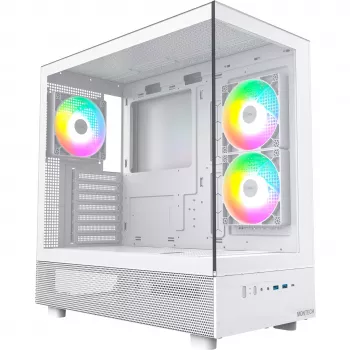Montech XR Midi-Tower, Tempered Glass – weiß