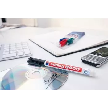 Permanentmarker Edding 8400 CD/DVD/BD Bulletspitze Schwarz Blau Grün Rot