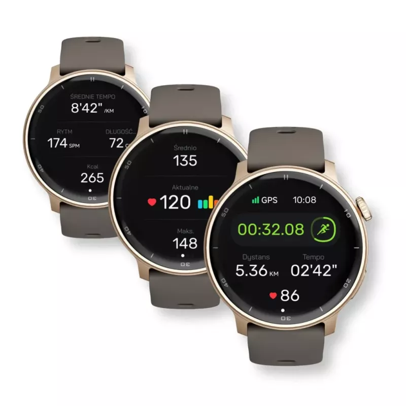 Smartwatch Stelio STSWA101GD Activ GPS 46 mm Gold — 46 mm GPS-Smartwatch, goldenes Gehäuse