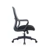 Up Up Darwin ergonomischer Bürostuhl Schwarz, Schwarzer Stoff + Graues Netz
