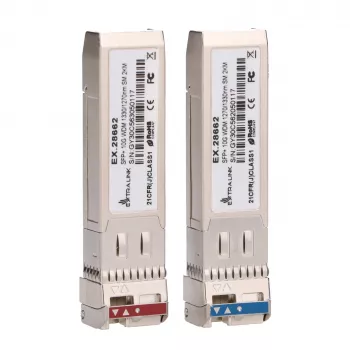 Extralink SFP+ 10G | SFP+ WDM Modul | 10 Gbit/s 1270/1330 nm, Singlemode, 2 km, Paar
