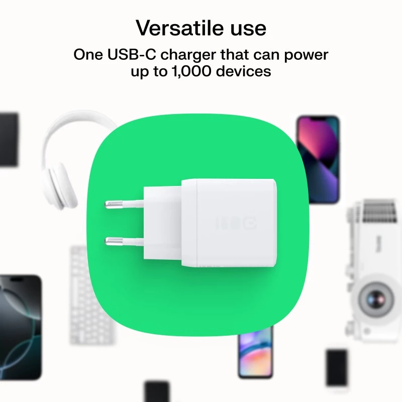 Netzteil Grün Cell PowerSource Solo30 30W Weiß — USB-C-Ladegerät, 30 W Ausgangsleistung