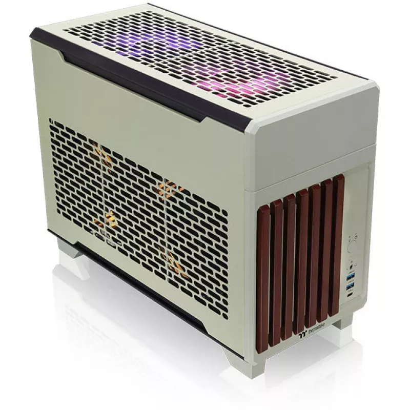 Mini-Gehäuse THERMALTAKE TR100 WS Matcha Grün, kompaktes Design, Unterstützung für mini-ITX/microATX