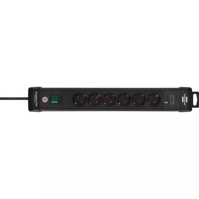 Power Extension Brennenstuhl 1951160608 3 m 6 AC-Steckdosen Innenbereich Schwarz