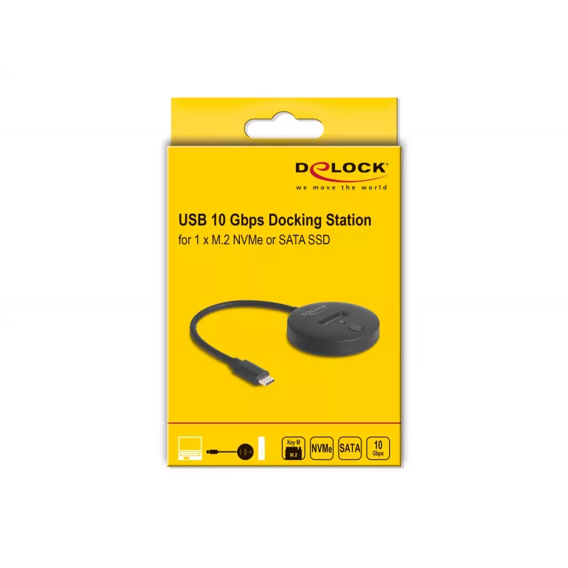 M.2 Dockingstation DeLOCK 64254 USB 3.2 Gen 1 Type-C NVMe SATA
