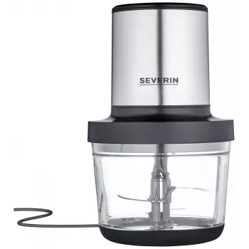 Elektrischer Zerkleinerer Severin KM 3867 1 L 400 W Schwarz Silber Transparent