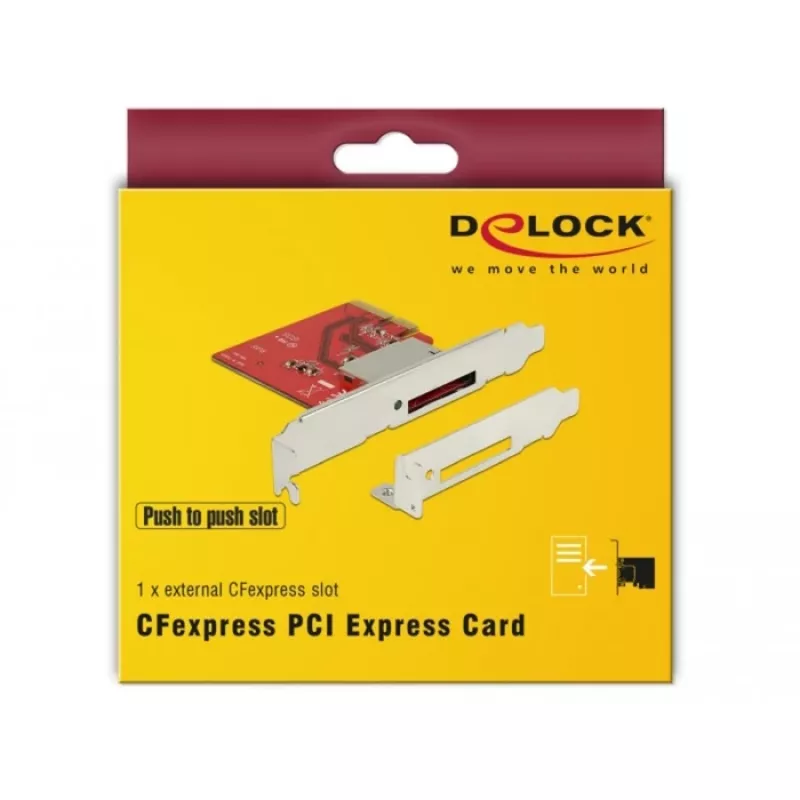 DeLOCK PCI Express > 1x externer CFexpress-Steckplatz - Kartenleser (CF) - PCI Express x4 3.0 (91748)