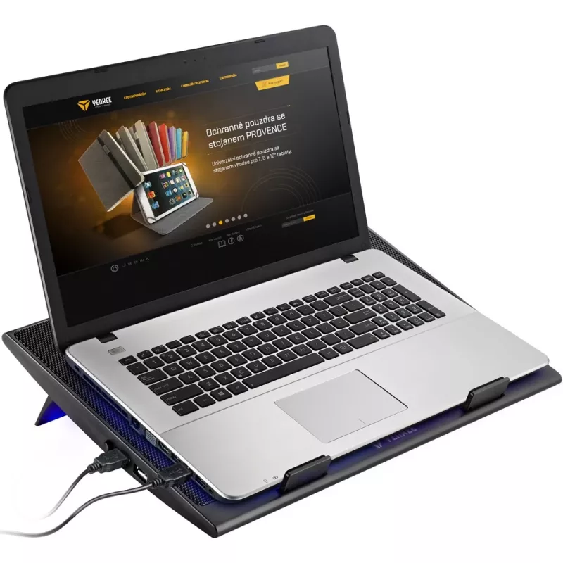 Laptop-Kühlpad YENKEE YSN 120 43,2 cm Schwarz Blau
