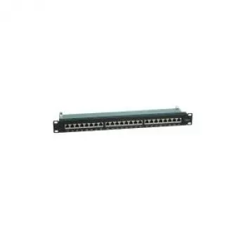Patch Panel VALUE Kat.6 19 Zoll 24 Ports Geschirmt Schwarz