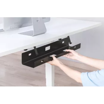Digitus DA-90450 Kabelmanagement-Wanne 600x135x108mm Schwarz Stahl 1
