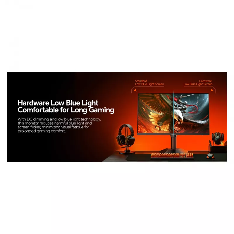 Computermonitor Koorui G2722P 27 Zoll (68,6 cm) Quad HD 2560×1440, 1 ms, 16:9, VESA, höhenverstellbar — Schwarz