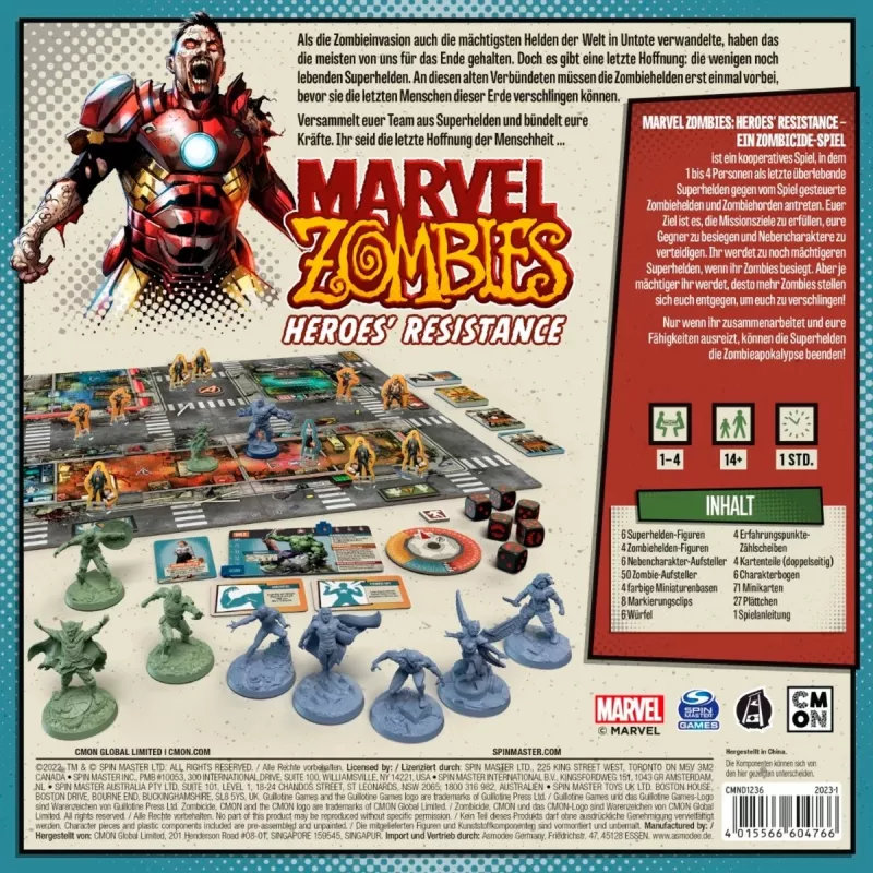 Brettspiel Asmodee Marvel Zombies Heroes' Resistance — kooperative Miniaturen Zombicide-Crossover