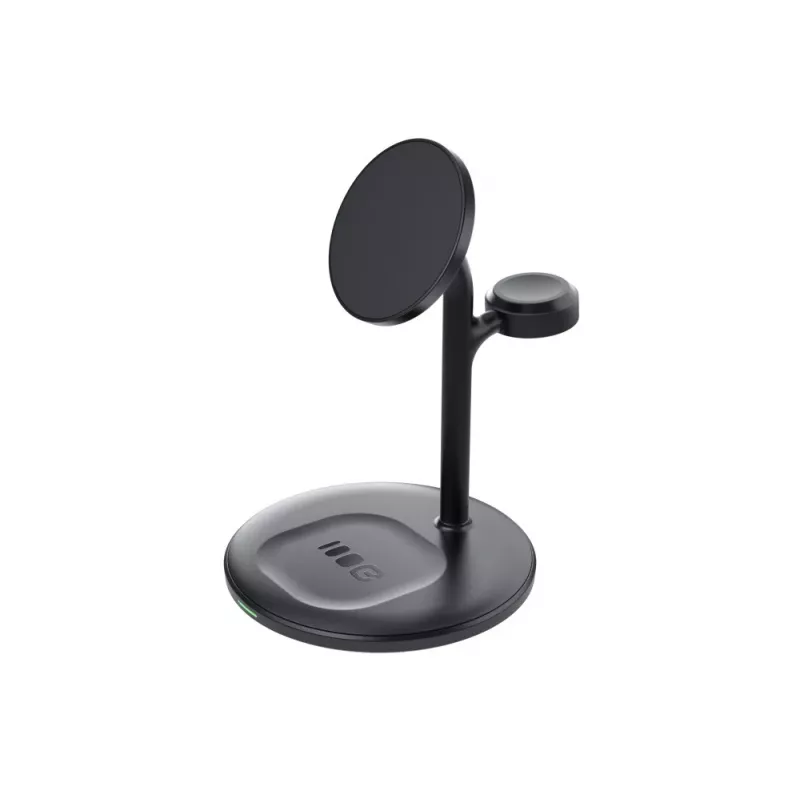 Green Cell MSST-GC-3IN1-B Ladegerät für Mobilgeräte Kopfhörer, Headset, Smartphone, Smartwatch Schwarz Kabelloses Laden Auto