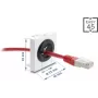 Kabeldurchführung DELOCK Easy 91075, 23 mm Durchmesser, Kabeldurchlass für Schreibtisch/Schrank
