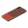 Handyhülle von man and wood für iPhone XS Max – braunes Karomuster mit schwarzem Rand