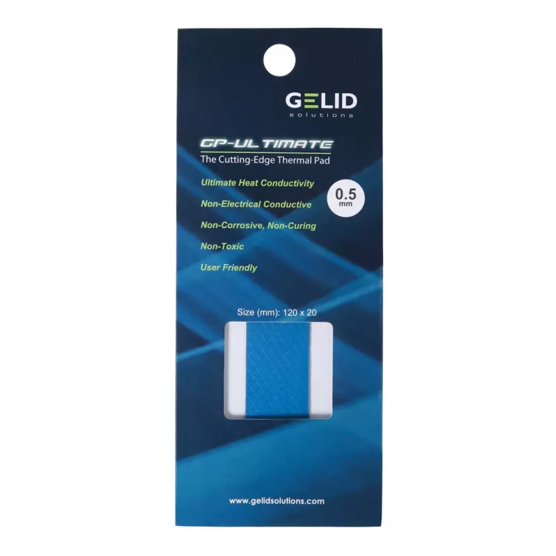 Wärmeleitpad Gelid Solutions TP-GP04-R-C Dichte 3,2 g/cm³ Breite 120 mm Tiefe 20 mm Höhe 1,5 mm