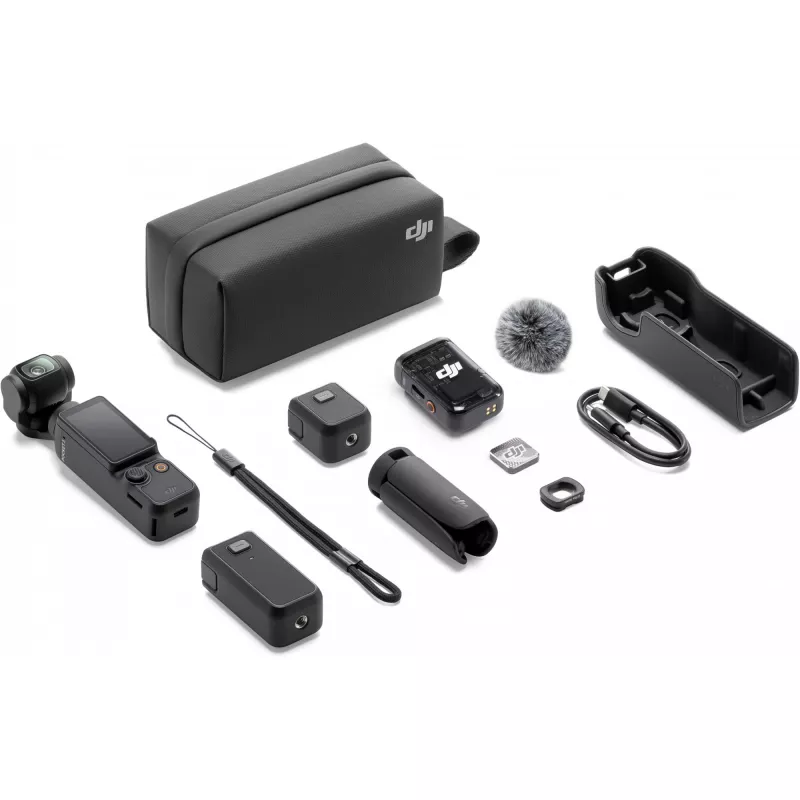 DJI Osmo Pocket 3 Creator Combo – 1 CMOS Gimbal-Kamera, 4K/120fps, 2 OLED Touchscreen