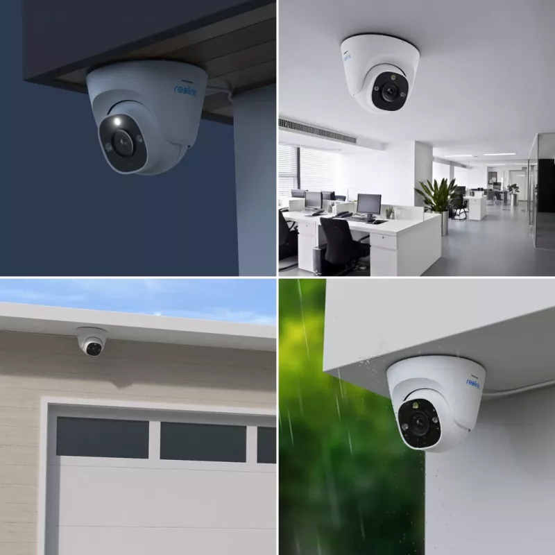 IP-Überwachungskamera Reolink P344 Dome — 12 MP (4512×2512), 4-mm-Objektiv, PoE/DC, IP67, 30 m IR, Weiß turret, 100°×50° Sichtwinkel