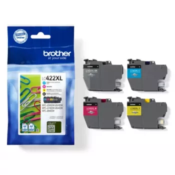 Brother LC422XLVALDR Tintenpatrone 4 Stück Original Hohe (XL) Reichweite Schwarz, Cyan, Magenta, Gelb