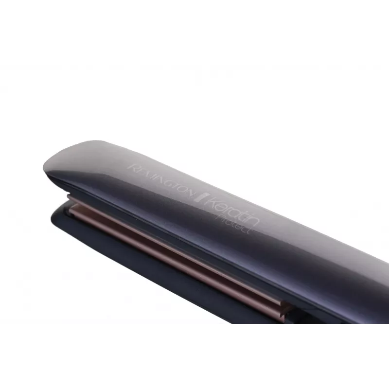 Glätteisen Remington S8598 Warm Schwarz Grau — Keramikplatten 11 cm, 5 Heizstufen, 160–230 °C, 3 m Kabel, Tragetasche