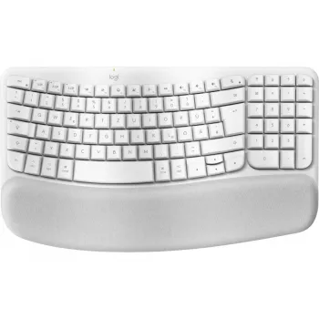 Logitech Wave Keys für Mac Tastatur QWERTZ Deutsch Weiß