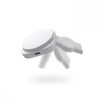 ZENS 2-IN-1 MAGSAFE + WATCH TRAVEL CHARGER WEISS