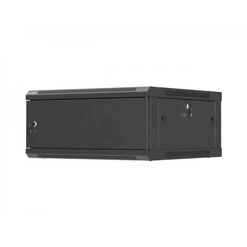 Wandmontierbarer 19-Zoll-Netzwerkschrank LANBERG 4U 600×600 mm, schwarz