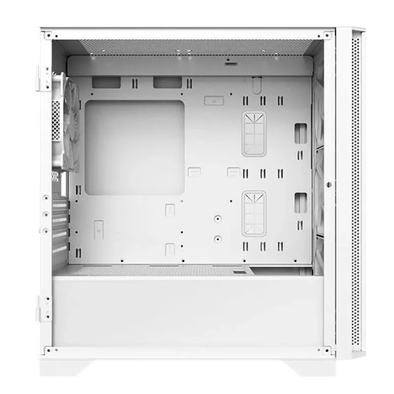 Montech AIR 100 ARGB MICRO-ATX-Tower mit vier vorinstallierten ARGB-Lüftern, ultra-minimalistischem Design, feinem Mesh-Frontpanel, hohem Luftstrom, einzigartiger Seite