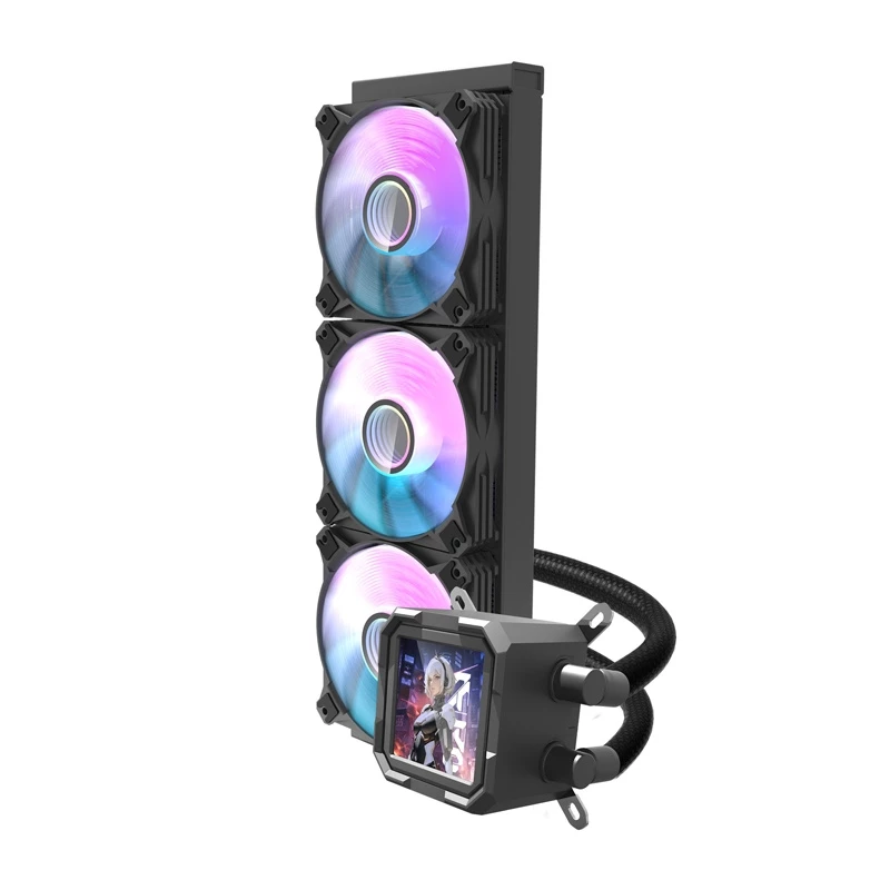 Darkflash CPU-Wasserkühlung DV360S 360-mm-Radiator, RGB-Beleuchtung, schwarz