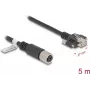 Netzwerkkabel DeLOCK M12-Kabel X-kodiert 8-polig Buchse auf RJ45-Stecker Cat.6A 5 m schwarz