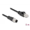 Netzwerkkabel DeLOCK M12 Kabel A-kodiert 8-polig Stecker auf RJ45 Stecker Cat5e 5 m Schwarz