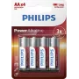 Einwegbatterie Philips Power Alkaline Battery LR6P4B/10